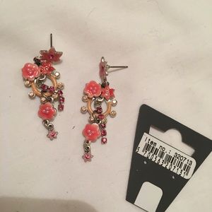 NWT Pilgrim pierced pink and coral earrings